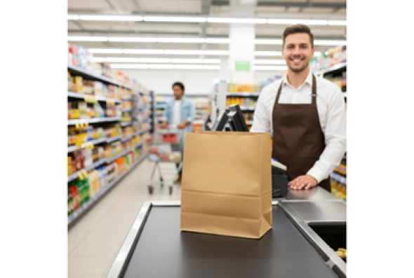 BOLSA CI #8-1 SIN ASA KRAFT COMPOSTABLE 