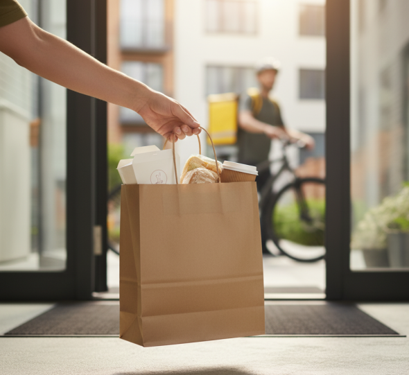 BOLSA CI #8-2 ASA CORDON KRAFT COMPOSTABLE 