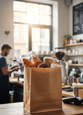 BOLSA CI #8-3 SIN ASA KRAFT COMPOSTABLE