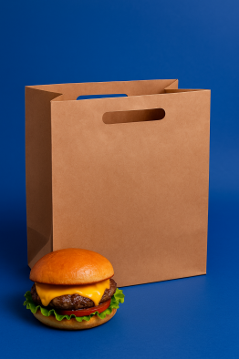 BOLSA ALFA #8 ASA TROQUELADA KRAFT COMPOSTBLE