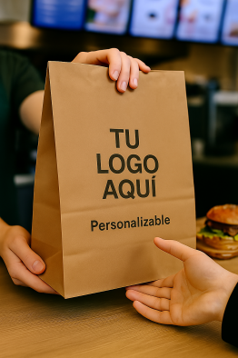 BOLSA CI #8-1 SIN ASA KRAFT COMPOSTABLE 