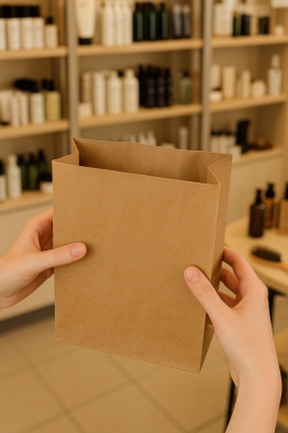 BOLSA CI #8-2 SIN ASA KRAFT COMPOSTABLE