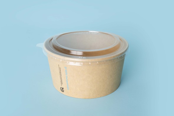 TAPA WE ENSALADERA DE PAPEL KRAFT 16/32OZ